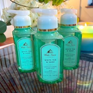 BBW White Barn Green Tea & Sage Hand Soap Set of 3